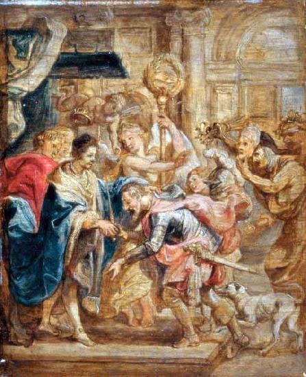 The Reconciliation of King Henry III and Henry of Navarre, Peter Paul Rubens